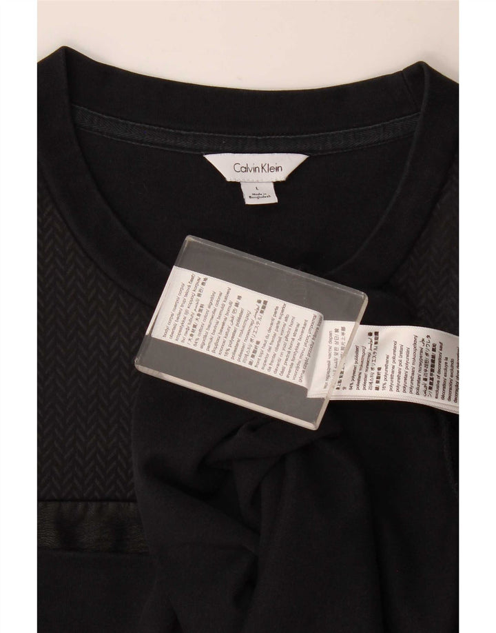 Calvin Klein Sweat-shirt pour homme en coton noir Taille L