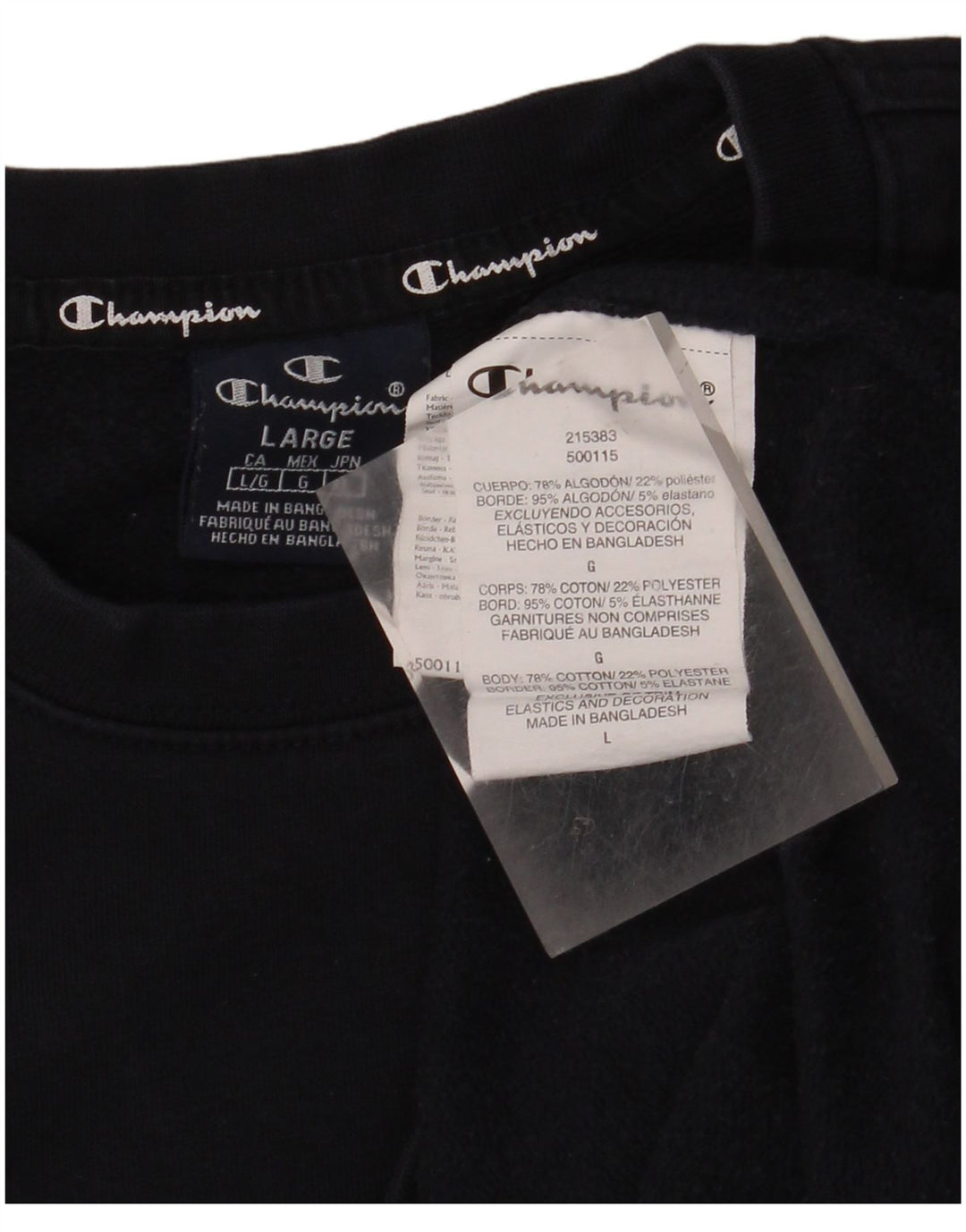 CHAMPION Sweat-Shirt Homme Grand Bleu Marine Coton