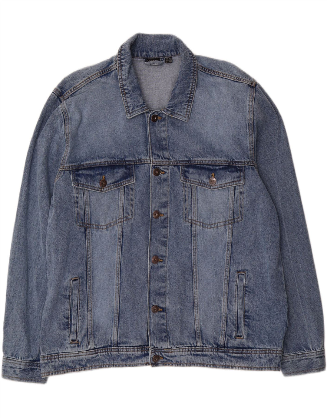 LIVERGY Veste en Jean Homme UK 46 3XL Bleu Coton