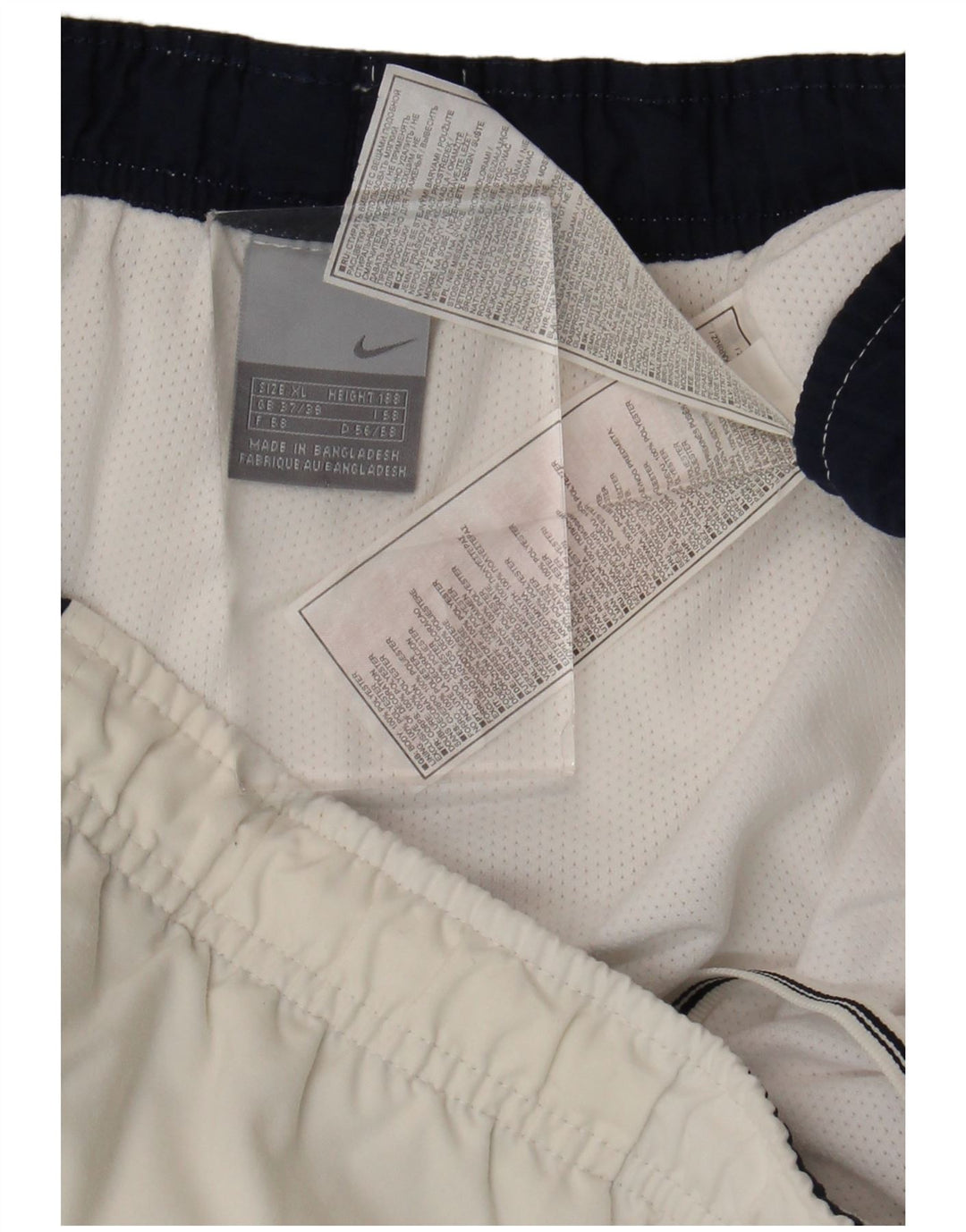 Nike Short de sport pour homme UK 37/39 XL Blanc Colorblock Polyester