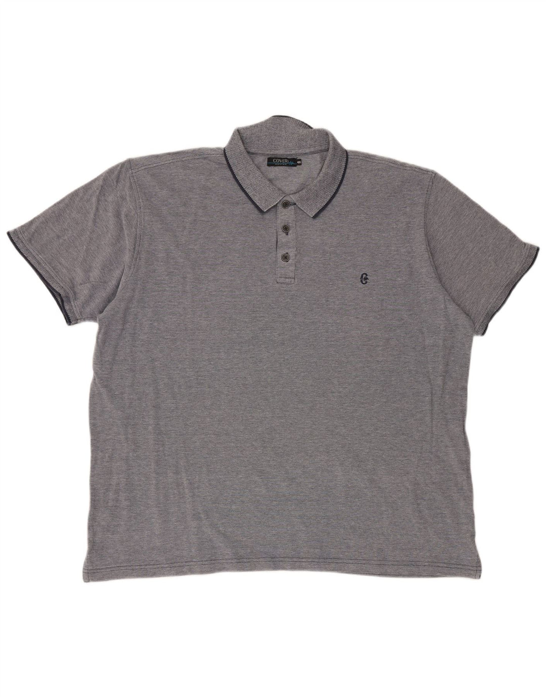 Coveri Polo Homme 4XL Gris Coton