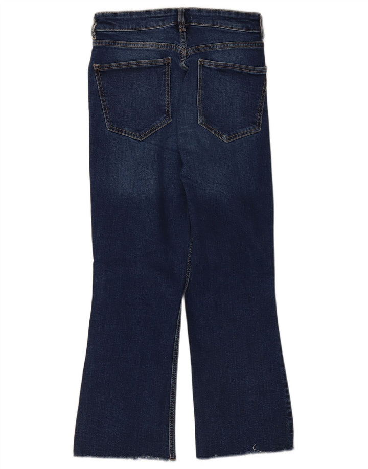 Zara Jean évasé court pour femme EU 40 Medium W30 L25 Bleu marine