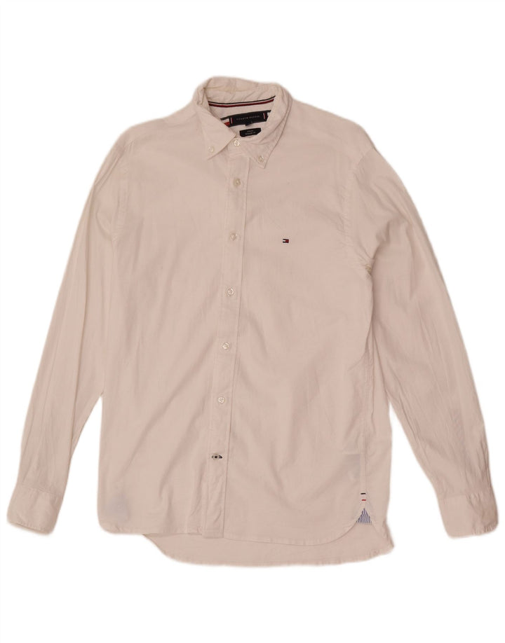 Tommy Hilfiger Chemise Regular Fit Homme Petit Coton Blanc