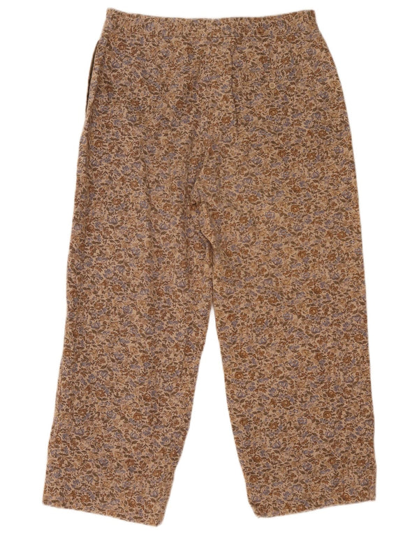 Eddie Bauer Pantalon court pour femme US 12 Large W31 L25 Beige Floral