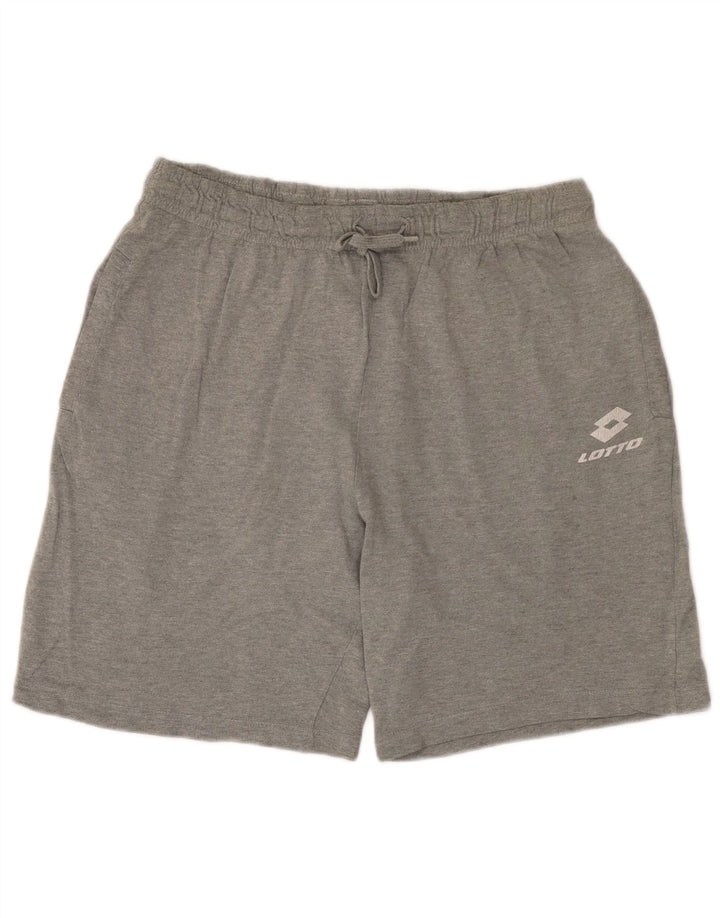 Lotto Short de Sport Homme 2XL Gris Coton