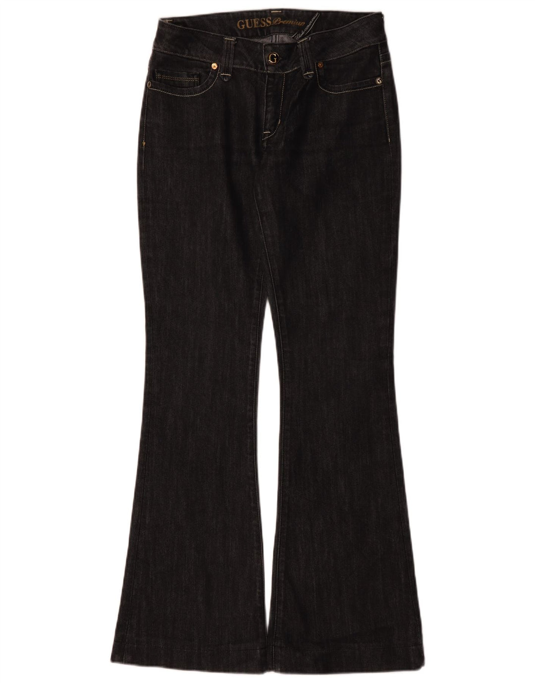 Guess Jean évasé Femme W29 L32 Noir Coton