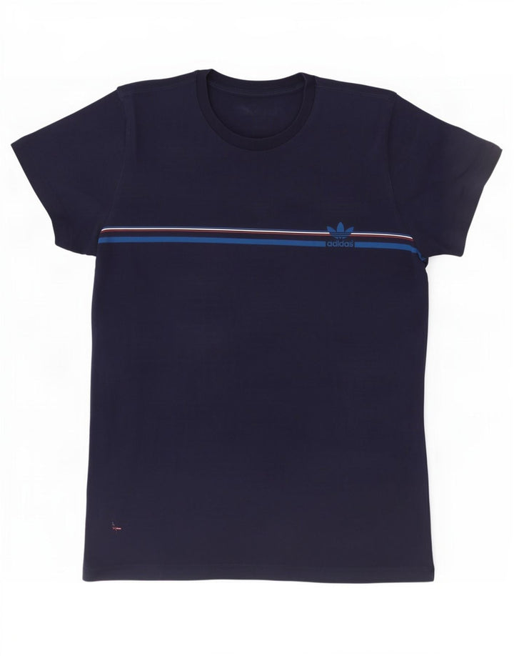 Adidas T-Shirt Homme Top Large Bleu Marine Rayé