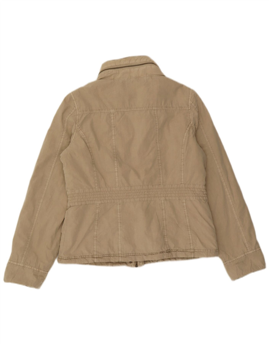 Marks & Spencer Veste utilitaire à capuche pour femme UK 12 Coton beige moyen