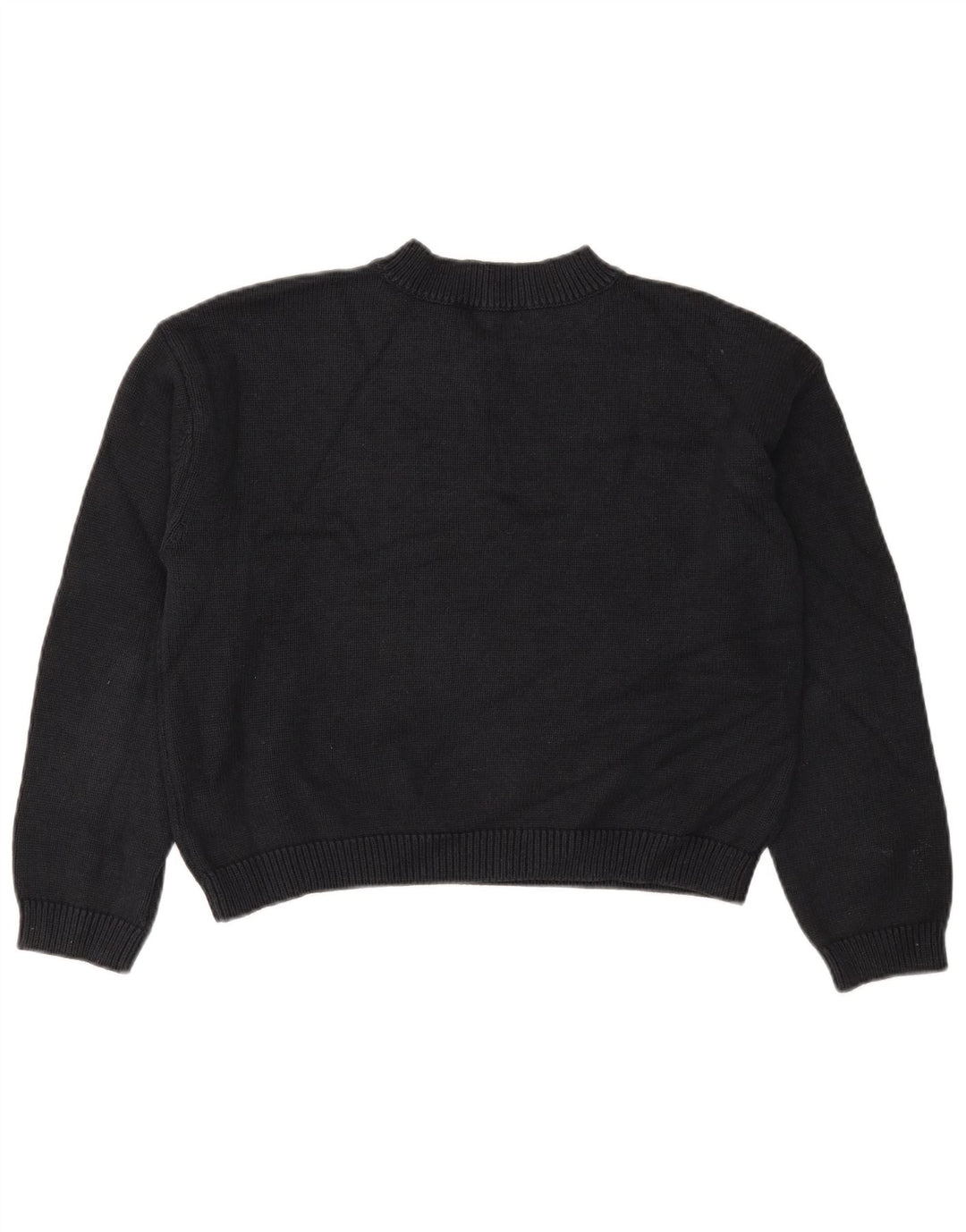 Marks & Spencer Pull court à col en V pour femme UK 14 Noir moyen
