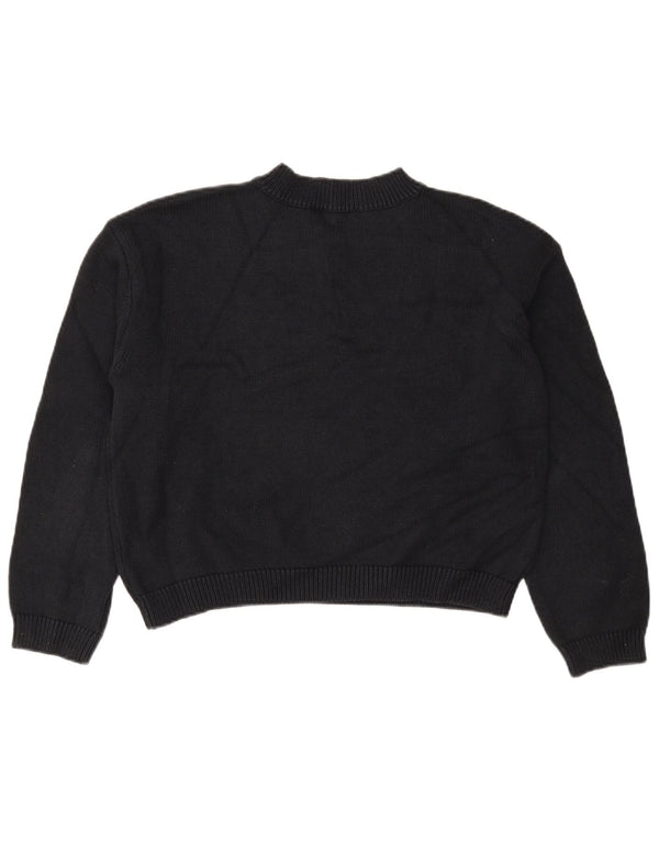 Marks & Spencer Pull court à col en V pour femme UK 14 Noir moyen