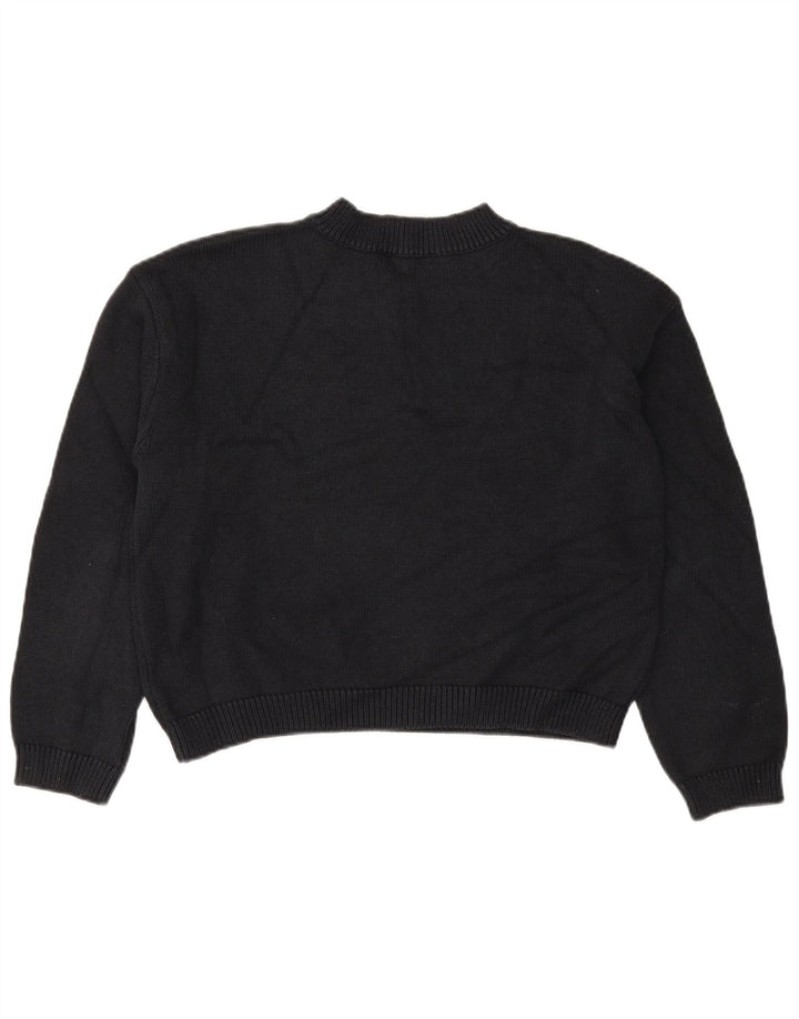 Marks & Spencer Pull court à col en V pour femme UK 14 Noir moyen