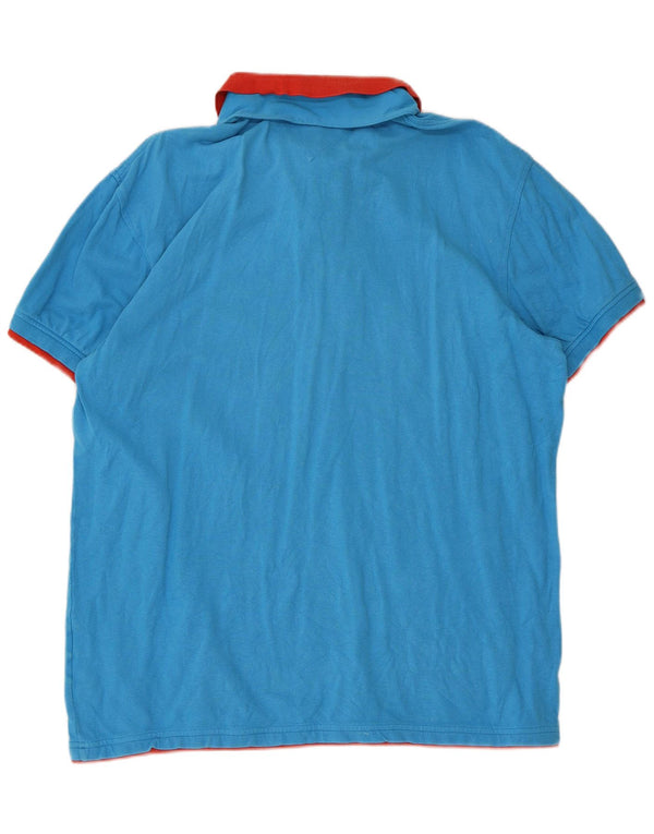 Tommy Hilfiger Polo Homme XL Bleu Colorblock Coton