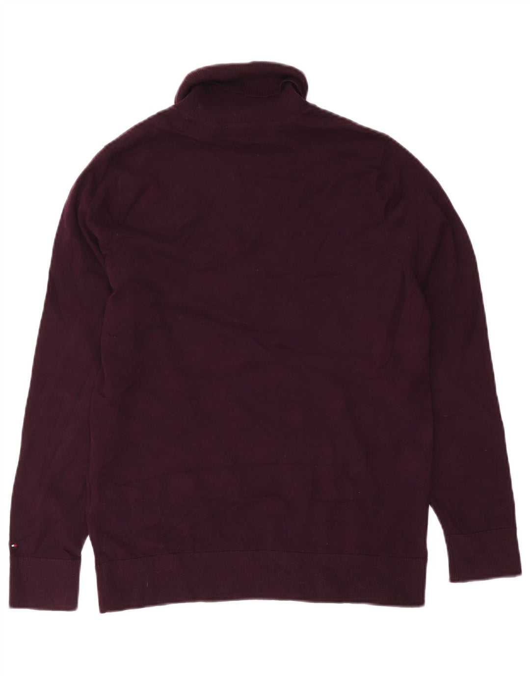 Tommy Hilfiger Pull col roulé pour femme UK 14 Grand coton marron