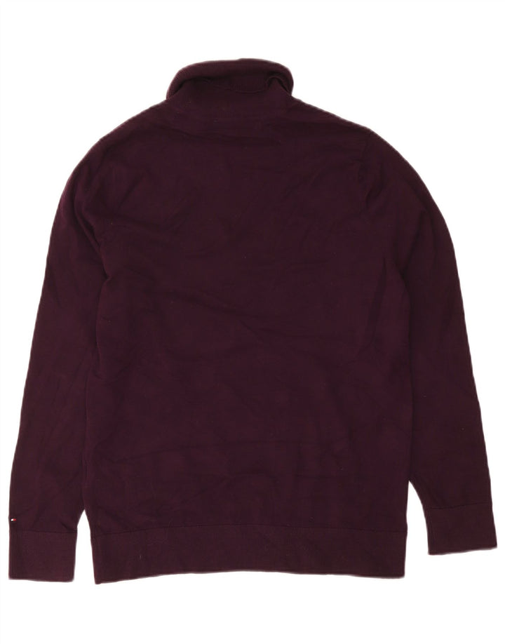 Tommy Hilfiger Pull col roulé pour femme UK 14 Grand coton marron