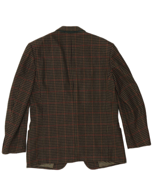 Valentino Veste blazer à 2 boutons pour homme UK 38 pied-de-poule marron moyen