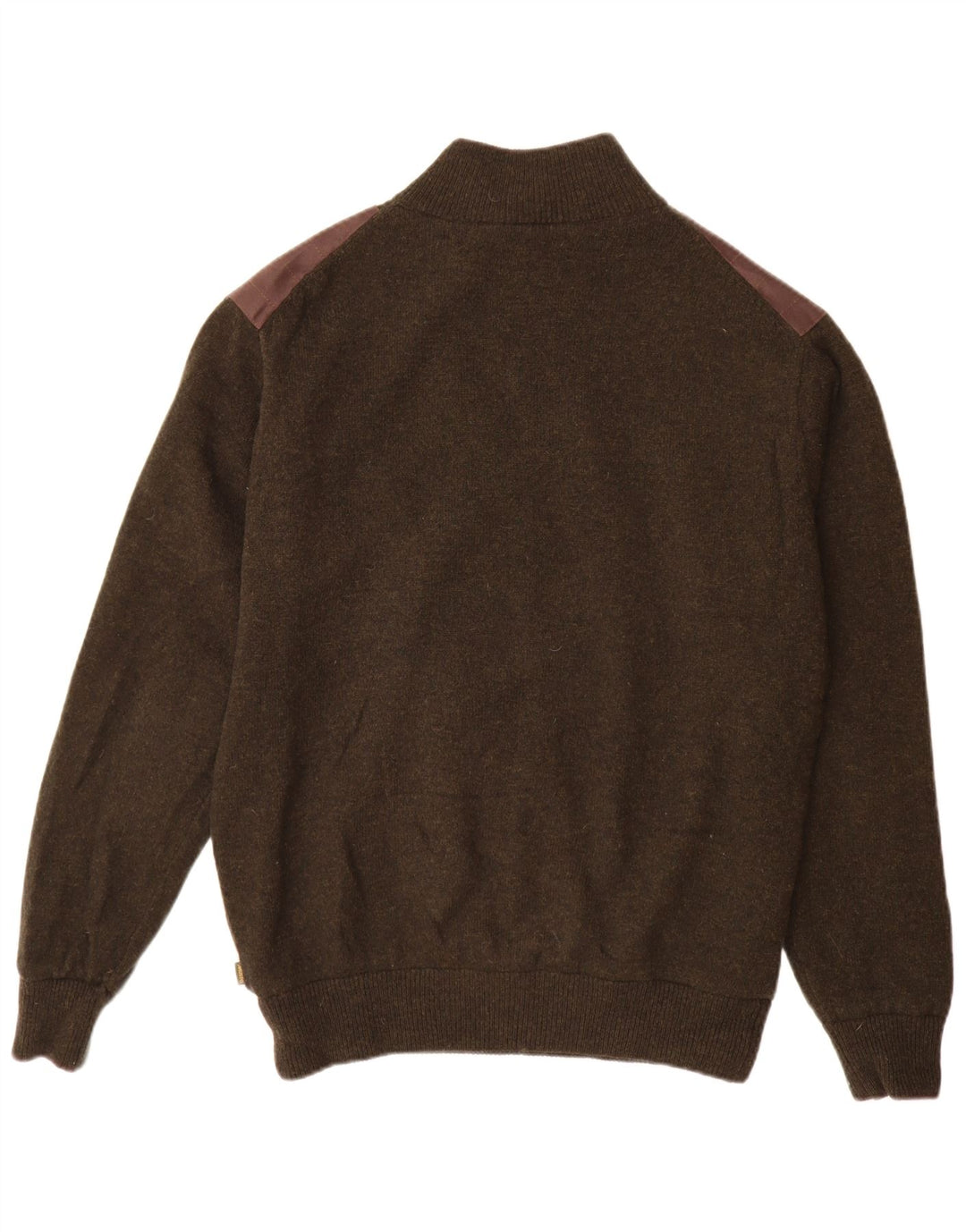 MUSTO Pull col zippé homme XL marron laine d'agneau