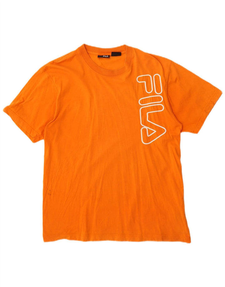 Fila T-Shirt Graphique Homme Petit Orange Coton