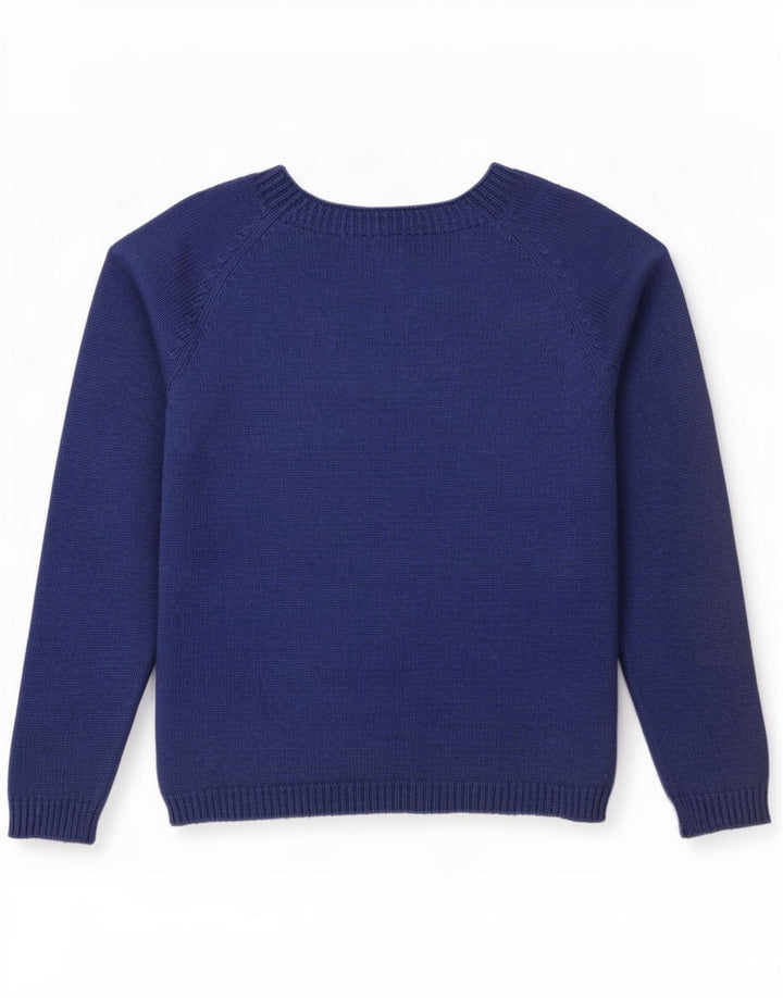 Massimo Dutti Pull col bateau pour femme UK 14 Laine bleu marine moyen