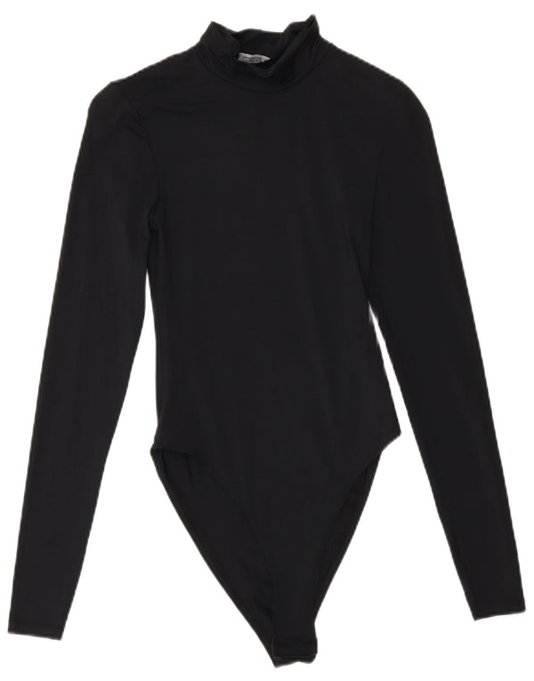 Zara Body à manches longues pour femme UK 8 Small Noir Polyamide
