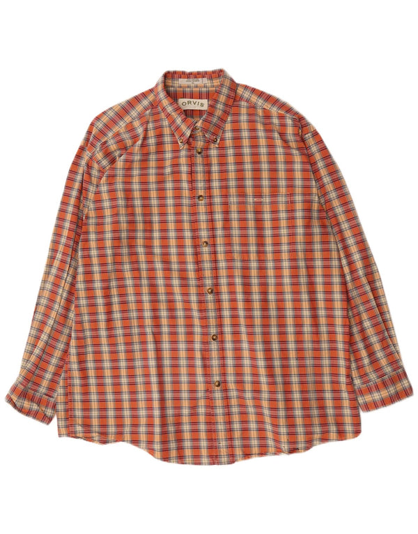 Orvis Chemise en flanelle pour homme XL Rouge à carreaux en coton