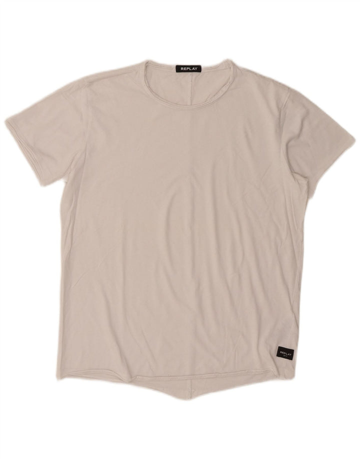 Replay T-Shirt Homme Blanc Moyen Coton