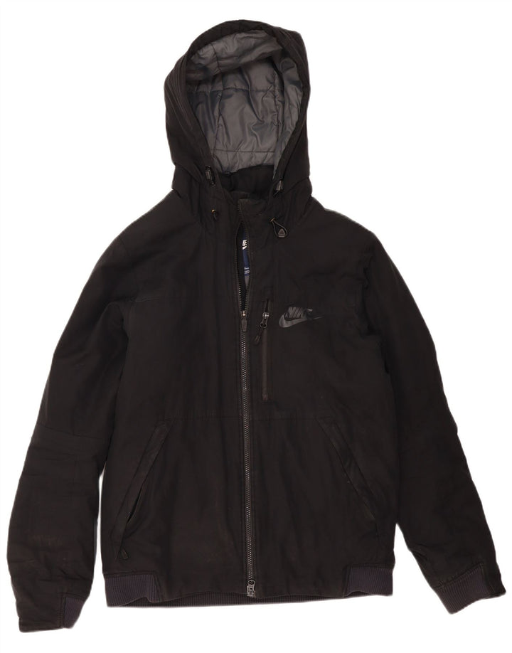 Nike Veste matelassée à capuche pour homme UK 36 Petit Noir Polyester
