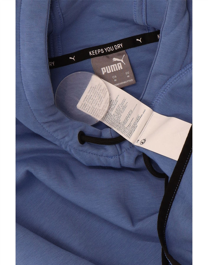 PUMA Pull à capuche pour homme en coton bleu moyen
