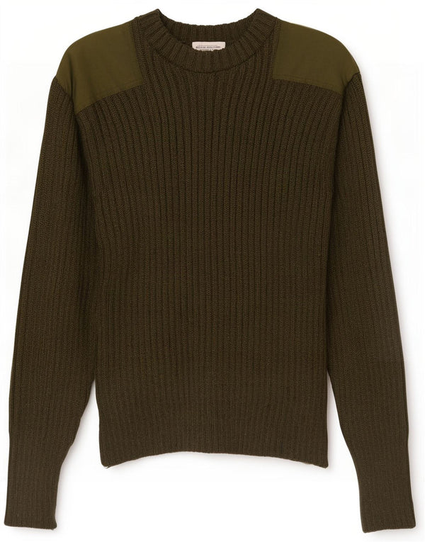 vintage Mens Military Crew Neck Jumper Sweater XS Kaki Colourblock