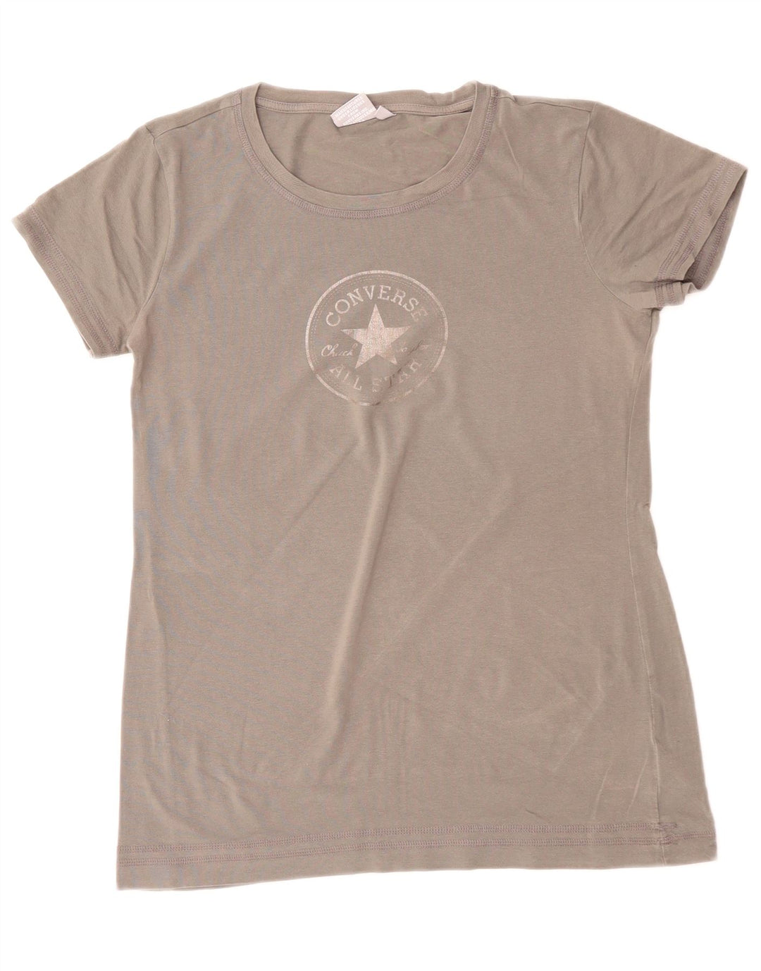CONVERSE T-shirt graphique pour femme UK 18 XL Gris Coton