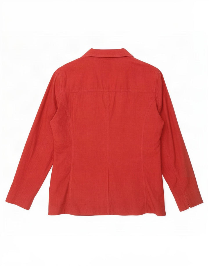 Marks & Spencer Veste blazer à 3 boutons pour femme UK 16 Grand lin rouge