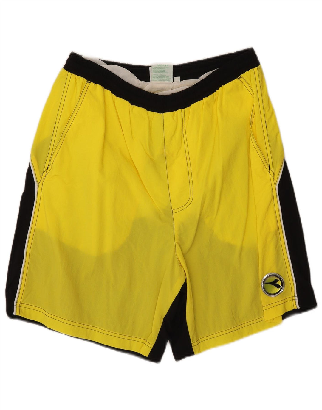 DIADORA Short de Bain Homme Large Jaune Colorblock Polyamide