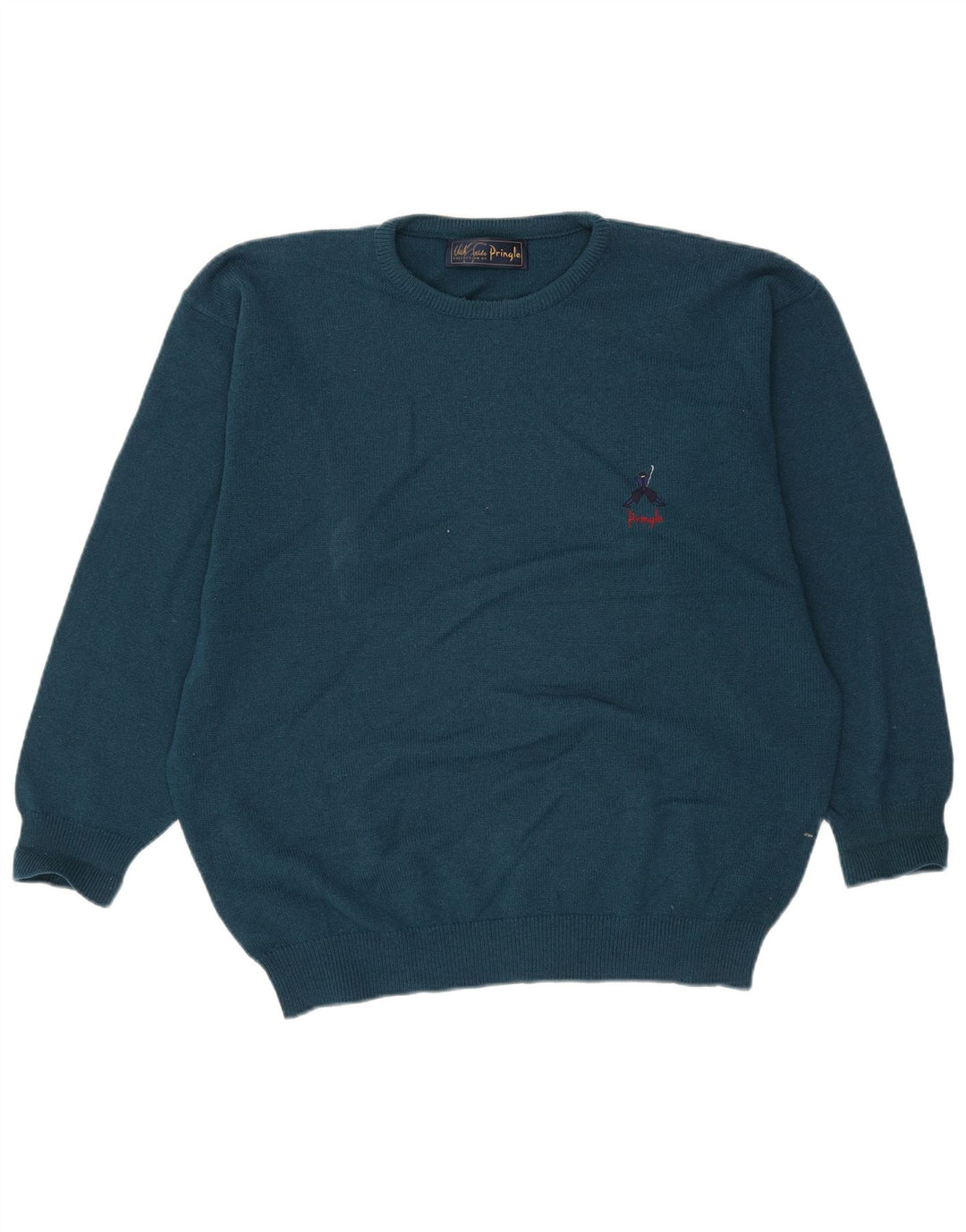 Pringle Pull Col Rond Homme Vert Moyen Laine Vierge