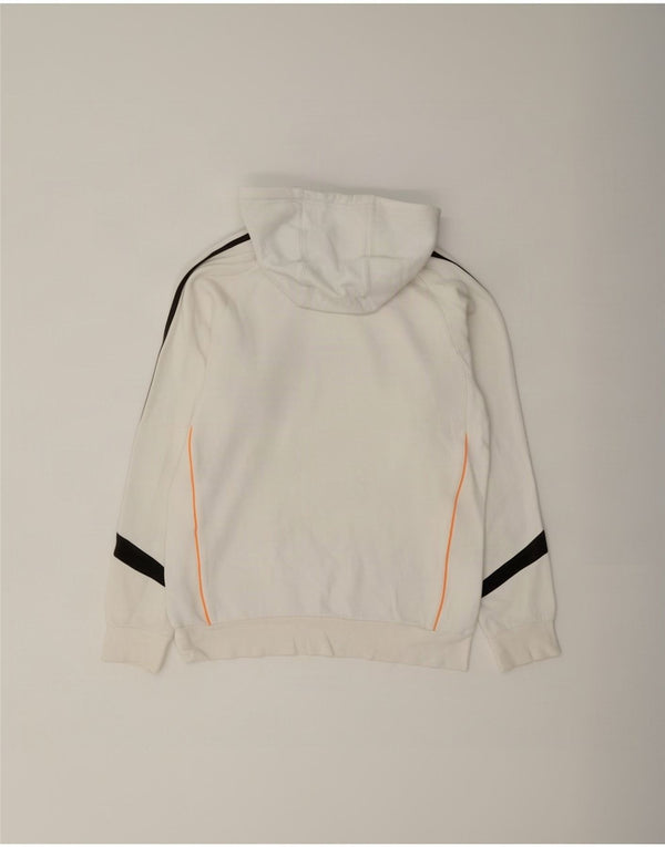Adidas Pull à capuche graphique pour homme Petit coton color block blanc