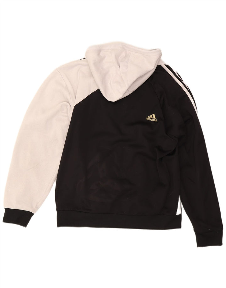 Adidas Pull à capuche zippé pour homme Petit Noir Polyester
