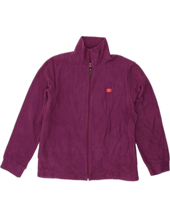 CANADA LOGAN Womens Fleece Jacket UK 14 Medium Purple Polyester Vintage Canada Logan and Second-Hand Canada Logan from Messina Hembry 