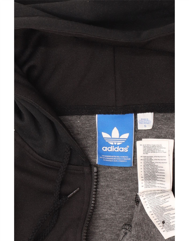Adidas Pull à capuche zippé pour homme Petit polyester noir