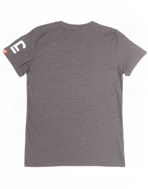 Superdry T-Shirt Graphique Homme Gris Moyen Moucheté Coton