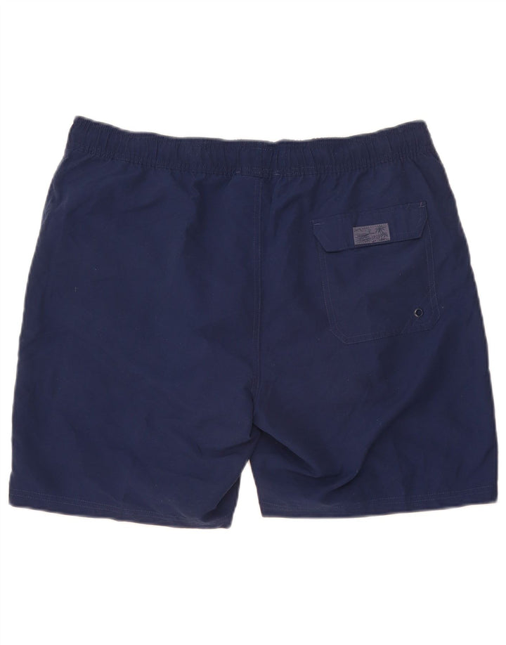 Izod Short de bain coupe slim pour homme, grand, bleu marine, en polyester