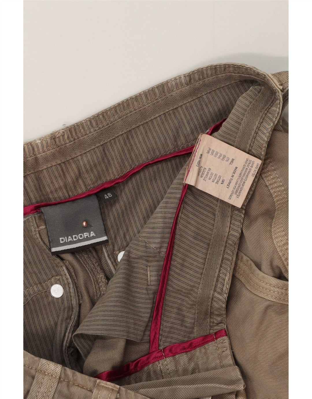 Diadora Short Cargo Homme IT 48 Medium W34 Beige Coton