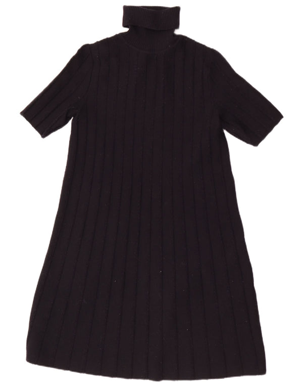 Cos Robe pull à manches courtes et col roulé pour femme UK 6 XS Bleu marine en laine