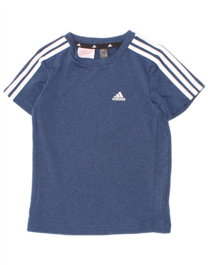 Adidas Garçons Aeroready T-Shirt Top 2-3 ans Bleu Polyester