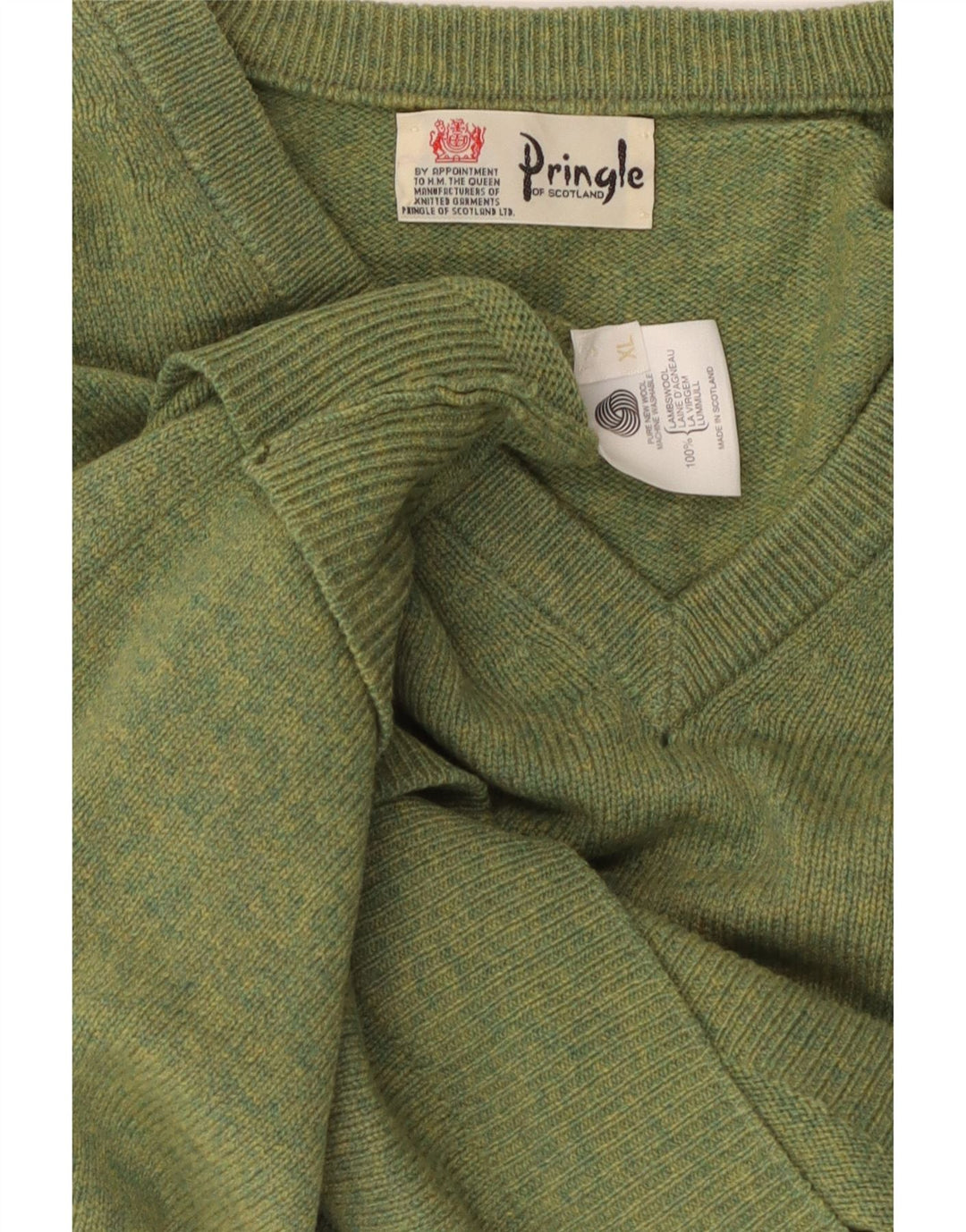 PRINGLE Débardeur Homme XL Vert Laine d'Agneau