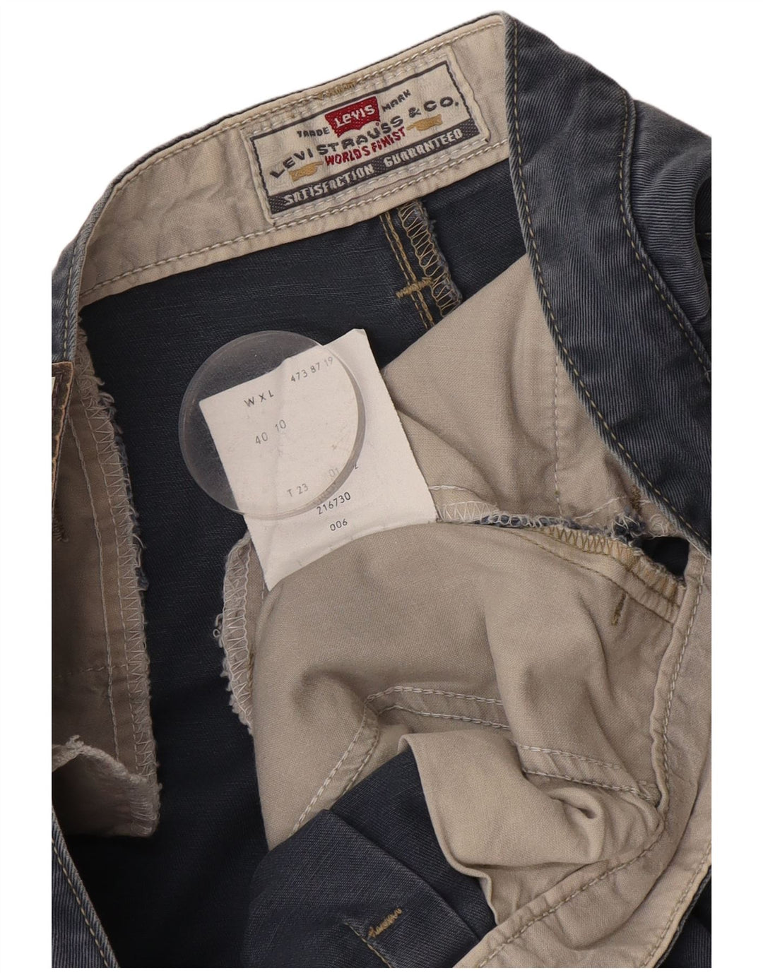 Levi's Short Chino Pegged Homme W40 XL Bleu Marine Coton