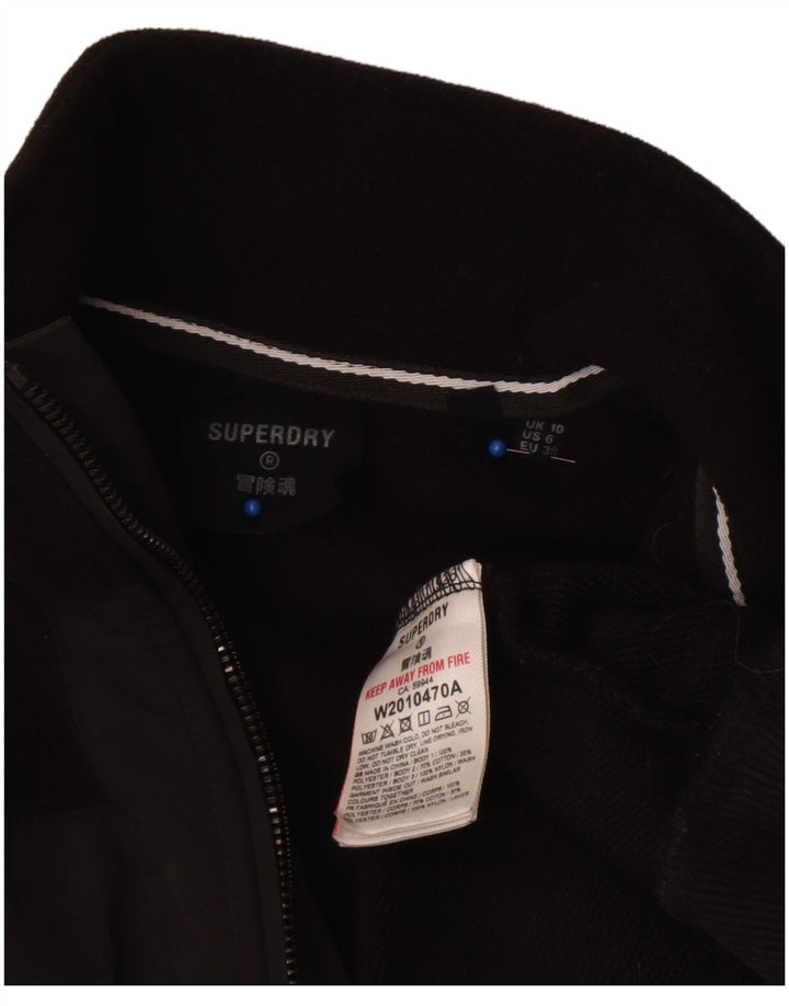 Superdry Sweat-shirt surdimensionné pour femme UK 10 Small Noir Colourblock
