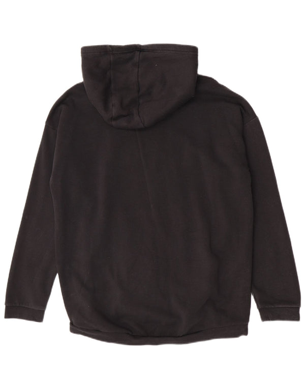 Adidas Pull à capuche surdimensionné graphique pour femme UK 12/14 Coton noir moyen