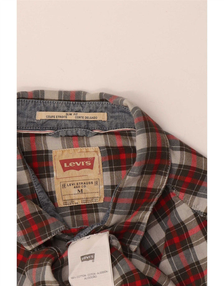 Levi's Chemise Slim Fit Flannel Homme Rouge Moyen Carreaux Coton