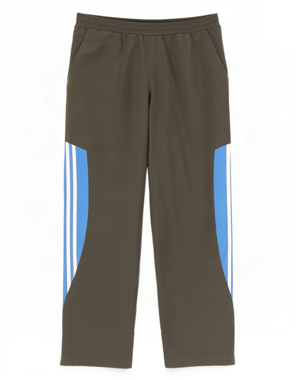 Adidas Pantalon de survêtement pour homme UK 42/44 Large Kaki Colourblock Polyester