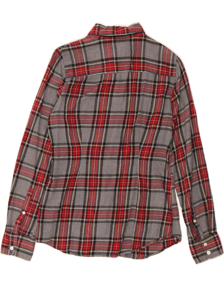 J. CREW Womens Flannel Shirt UK 10 Small Red Check Cotton Vintage J. Crew and Second-Hand J. Crew from Messina Hembry 