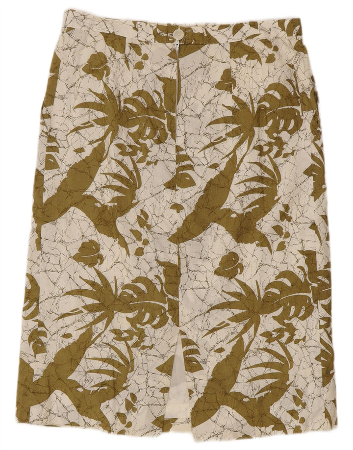 jupe droite femme vintage W30 Floral vert moyen