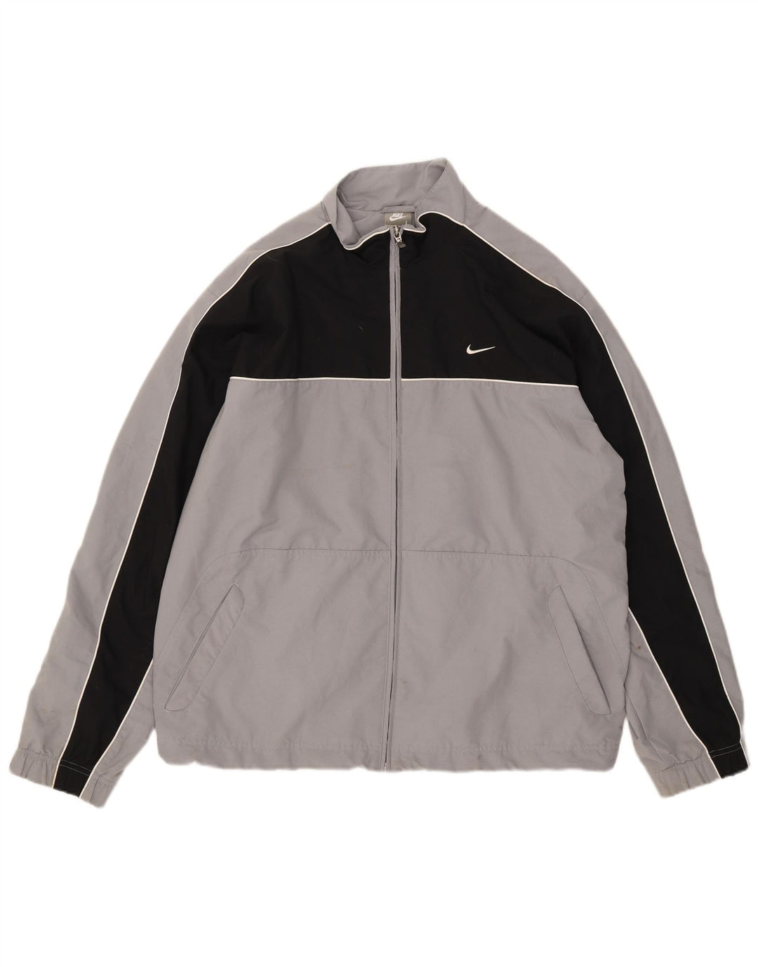 Nike Veste de survêtement pour homme UK 41/43 Large Gris Colorblock Polyester